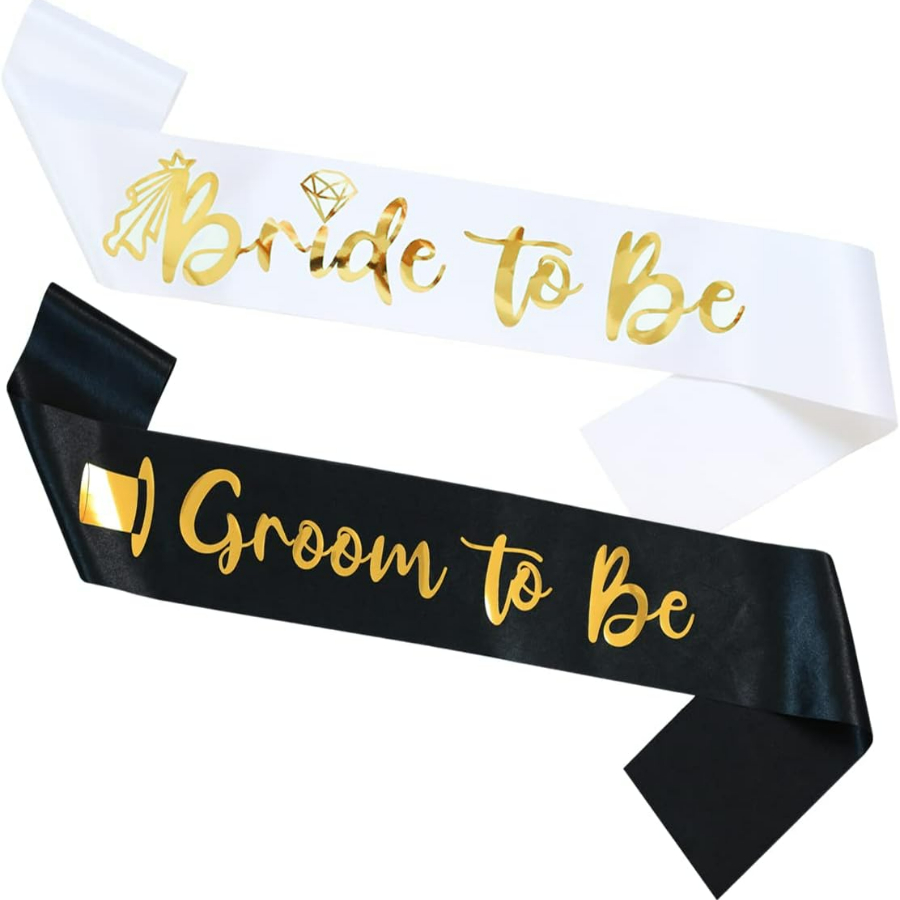 Bridal Sash Ribbon - 2 Stück/1 Set Junggesellinnenabschied Schärpen-Set -