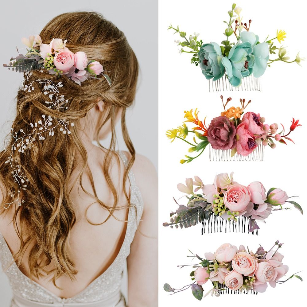 Wedding Supply Store - Blume Haar Kamm Elegante Braut Kristall