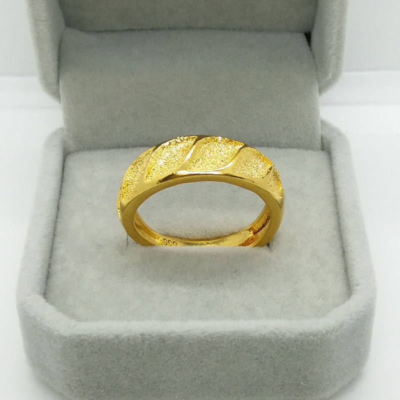 Wedding Zone - Klassische reine plattierte echte 18 Karat