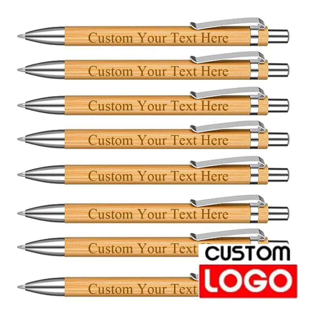 Wedding Supply List - 200–20 Stück Bambus-Kugelschreiber mit individuellem Logo,