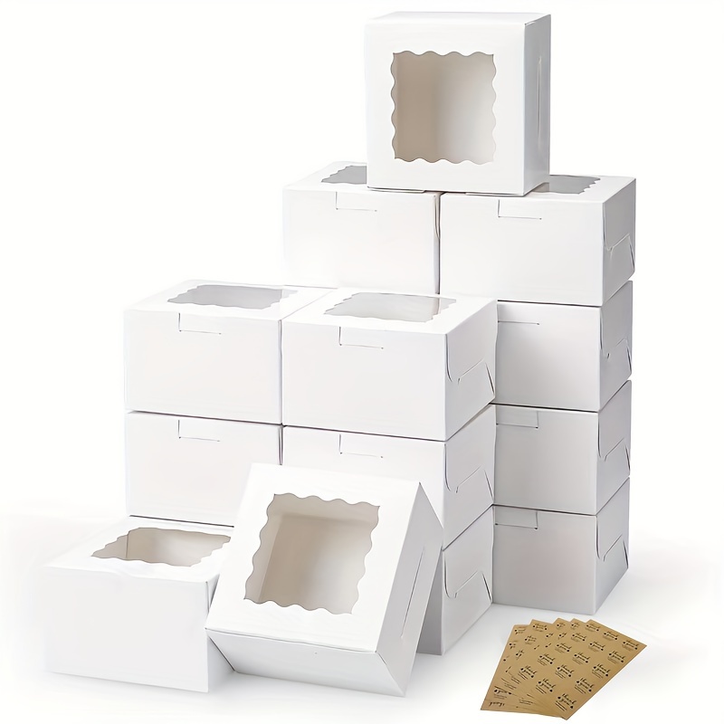 Wedding Souvenir - 10 Stück Kraftpapier-Kuchen- und Süßigkeitenschachteln mit