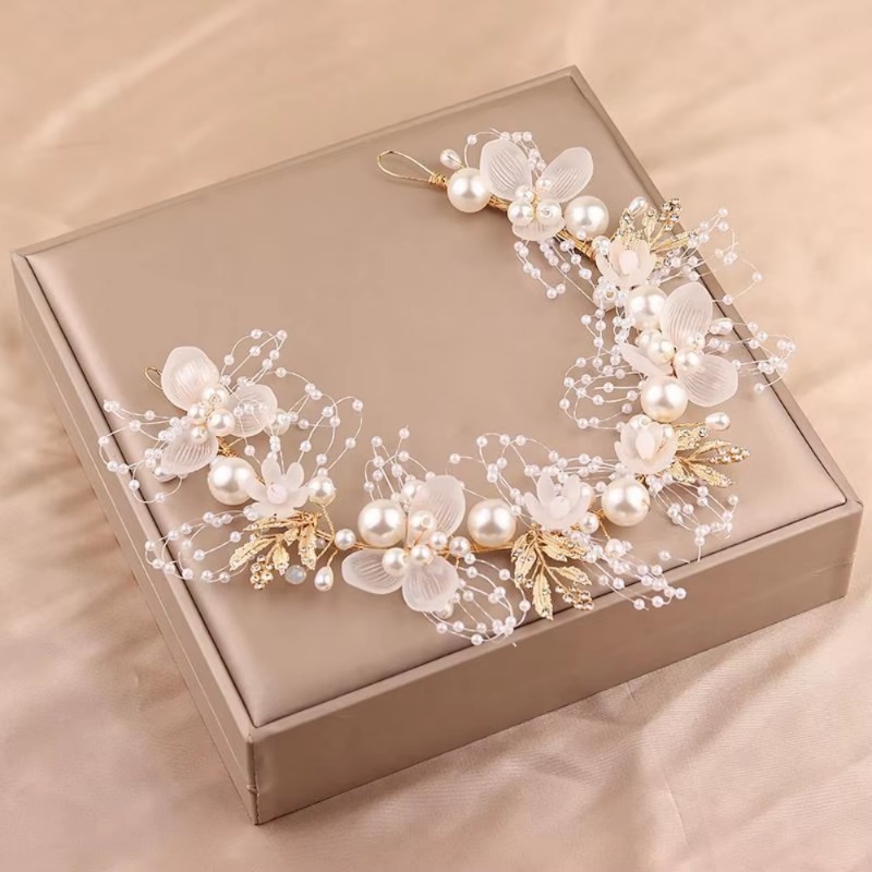 Wedding Supply Store - Niedliche Prinzessinnen-Kronen-Kopfbedeckung, Blumenkranz-Stirnband für Kinder, Braut,