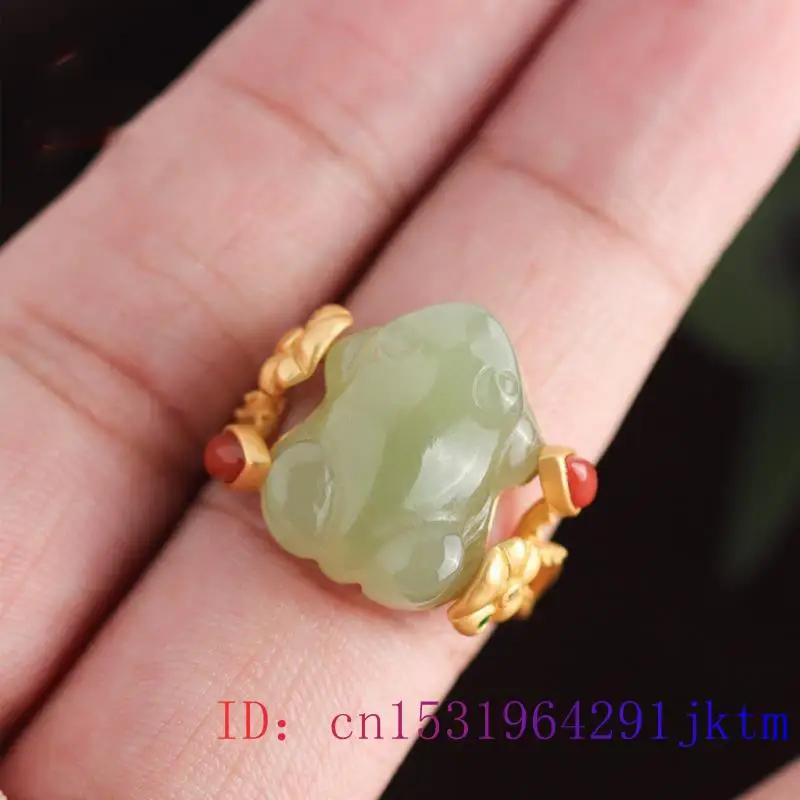 Grüne Jade Frosch Ringe Charms – Wedding Zone Bewertung und Preis