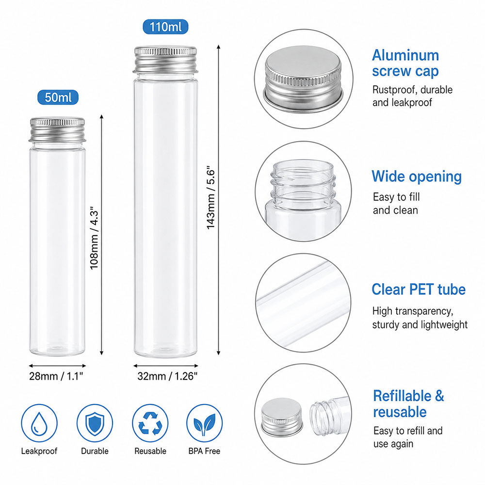 20 Stück 50 ml/100 ml transpar – Wedding Souvenir Bewertung und Preis