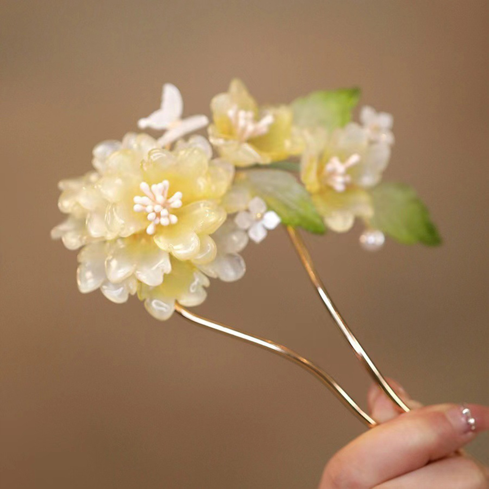 Blumen-U-förmige Haarnadel Chi – Wedding Supply Store Bewertung und Preis