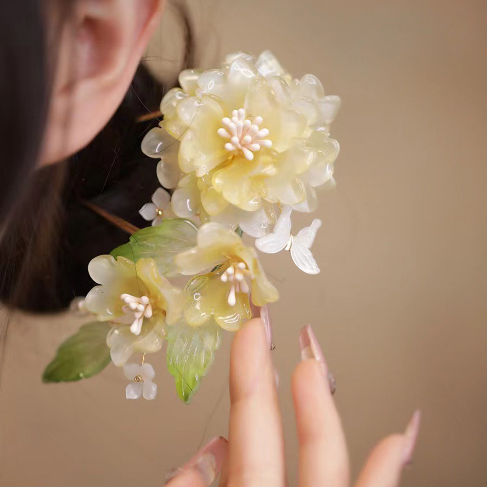 Blumen-U-förmige Haarnadel Chi – Wedding Supply Store Bewertung und Preis
