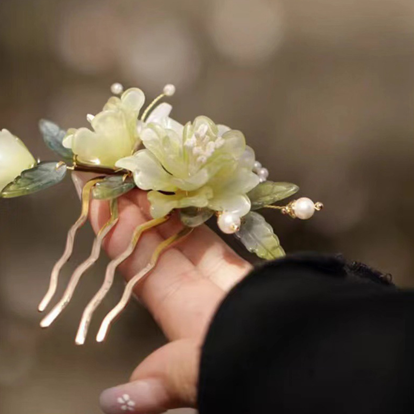 Blumen-U-förmige Haarnadel Chi – Wedding Supply Store Bewertung und Preis