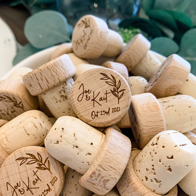 Angepasst Holz Wein Stopfen Ho – Wedding Supply List Bewertung und Preis